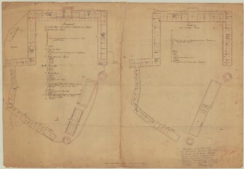 Grundriss Unteres Schloss um 1800