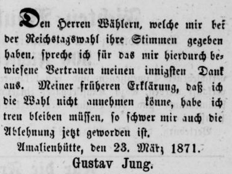 Wittgensteiner Kreisblatt vom 25.03.1871