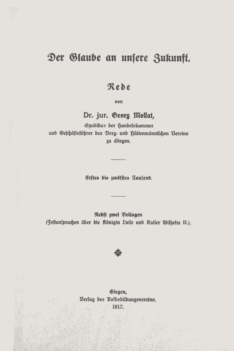 Mollat Zukunft 1917