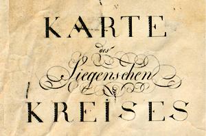 Karte des Kreises Siegen vom Juli 1817