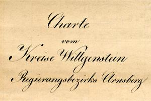 Karte des Kreises Wittgenstein nach 1820