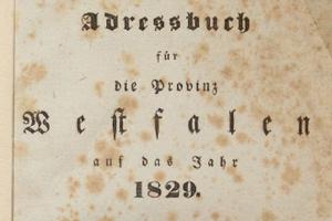 Adressbuch für die Provinz Westfalen von 1829