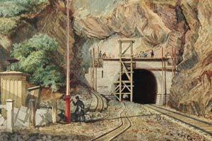 Portal des Rahrbacher Tunnels von Jacob Scheiner 1862