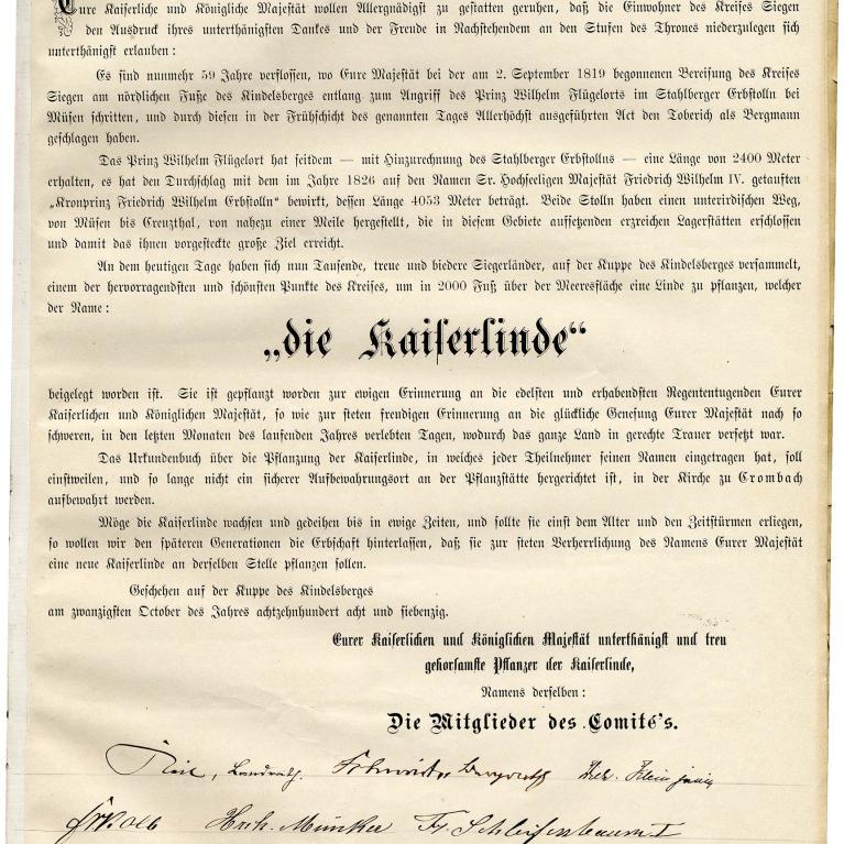 Kaiserlinde 1878 – 6/8