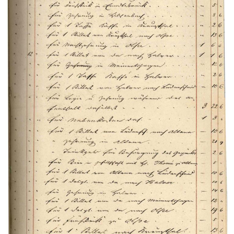 Rechnungsaufstellung Friedrichshammer 26. April 1851